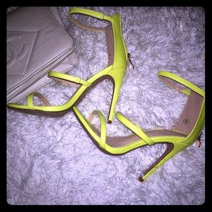 Neon Strappy Heels